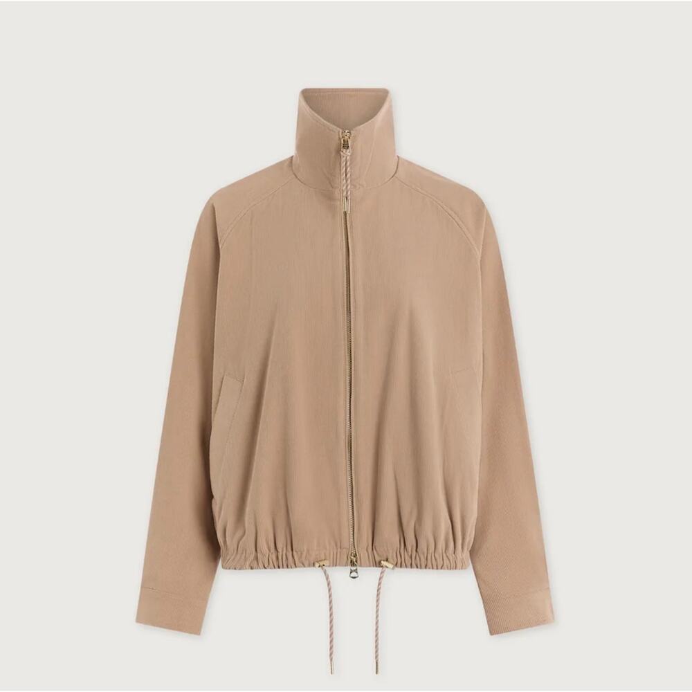 Chic VARLEY Nadina Blouson Jacket - Light Taupe, Size M (New with tags) - Picture 3 of 8